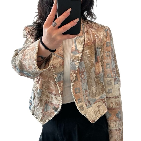 SALE PRICE Vintage Pastel Abstract Blazer - Picture 8 of 8